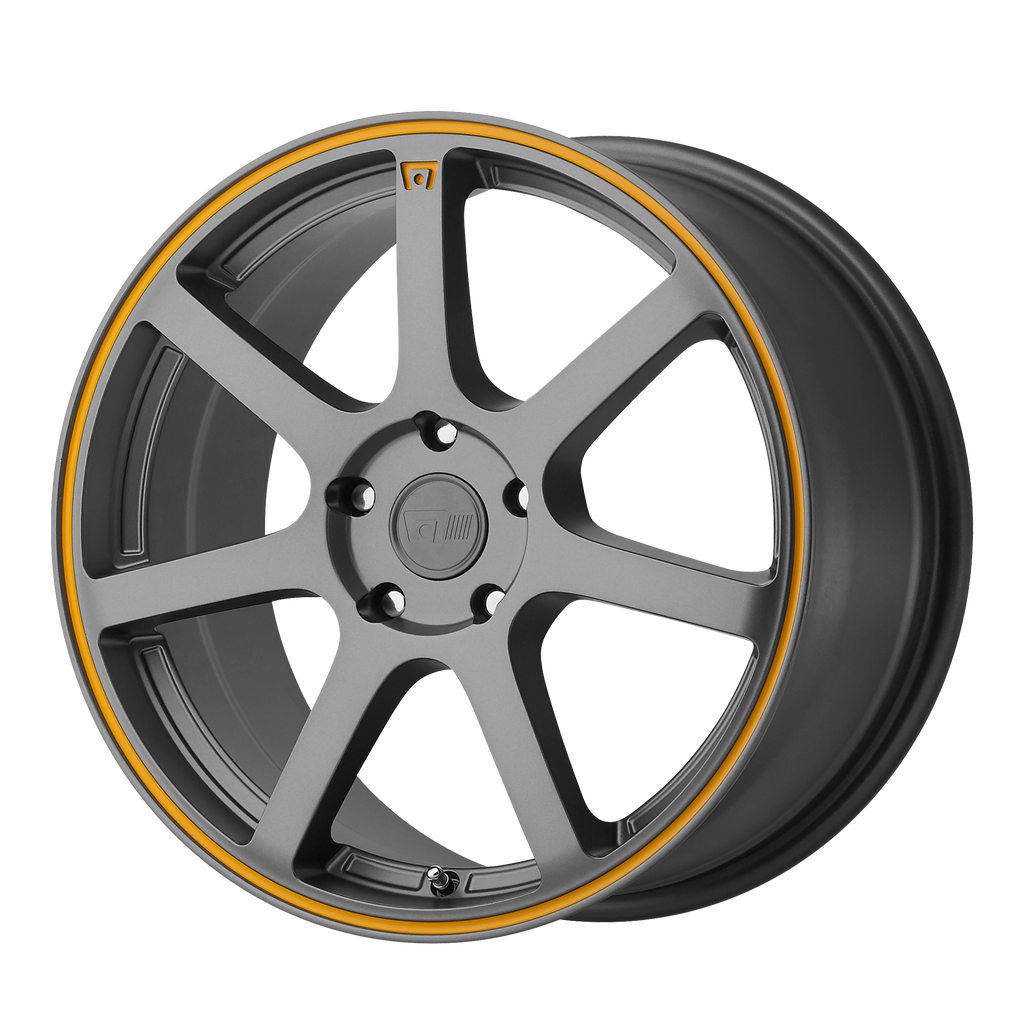 Motegi Wheels MR132 - Matte Gray W/ Orange Stripe - Wheel Warehouse
