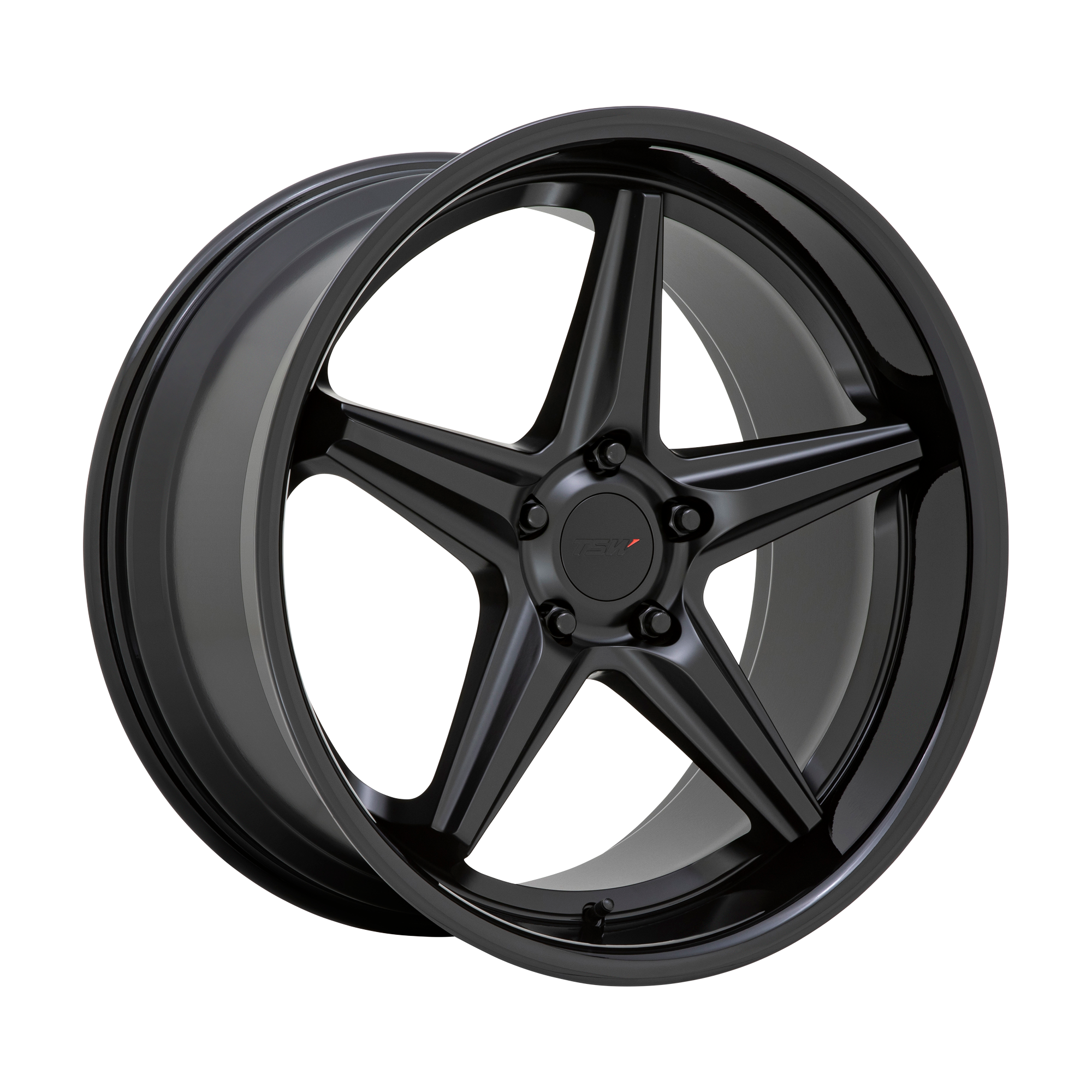 TSW Wheels LAUNCH - Matte Black W/ Gloss Black Lip - Wheel Warehouse