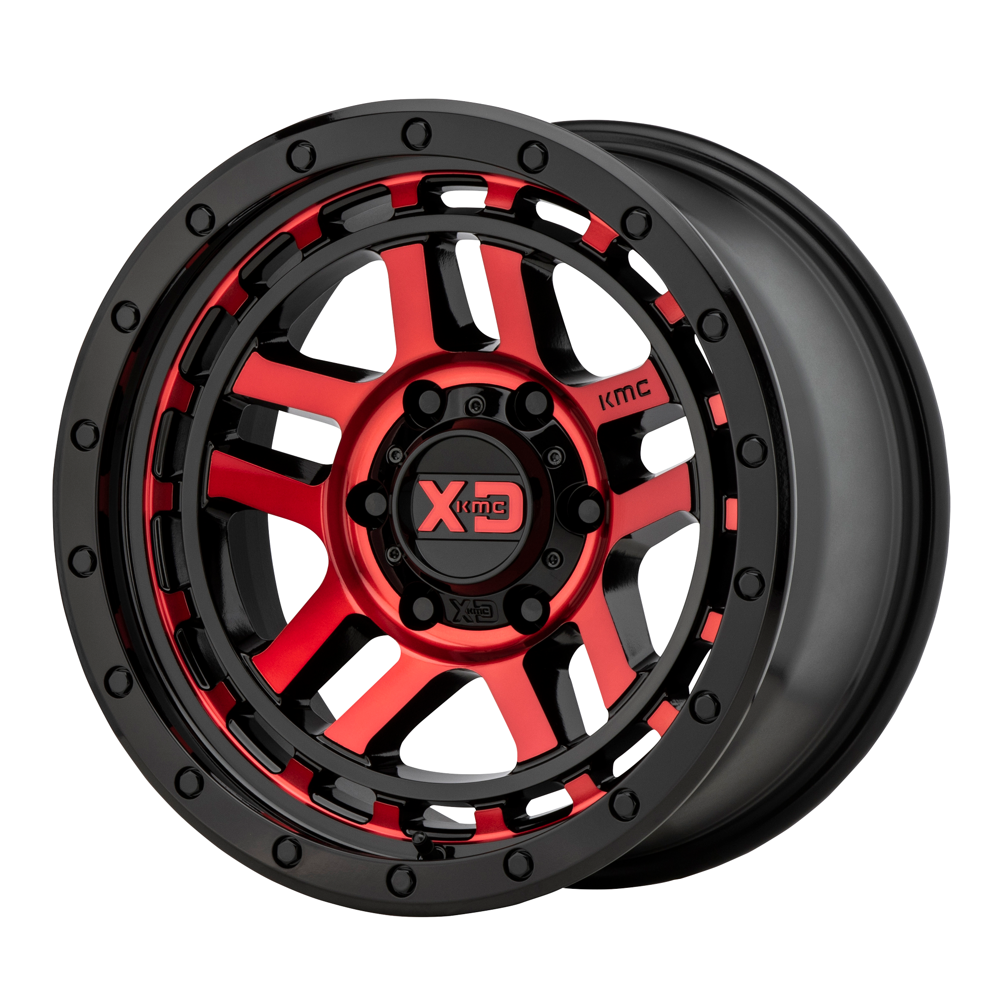 XD Wheels XD140 RECON - Gloss Black Machined W/ Red Tint - Wheel Warehouse