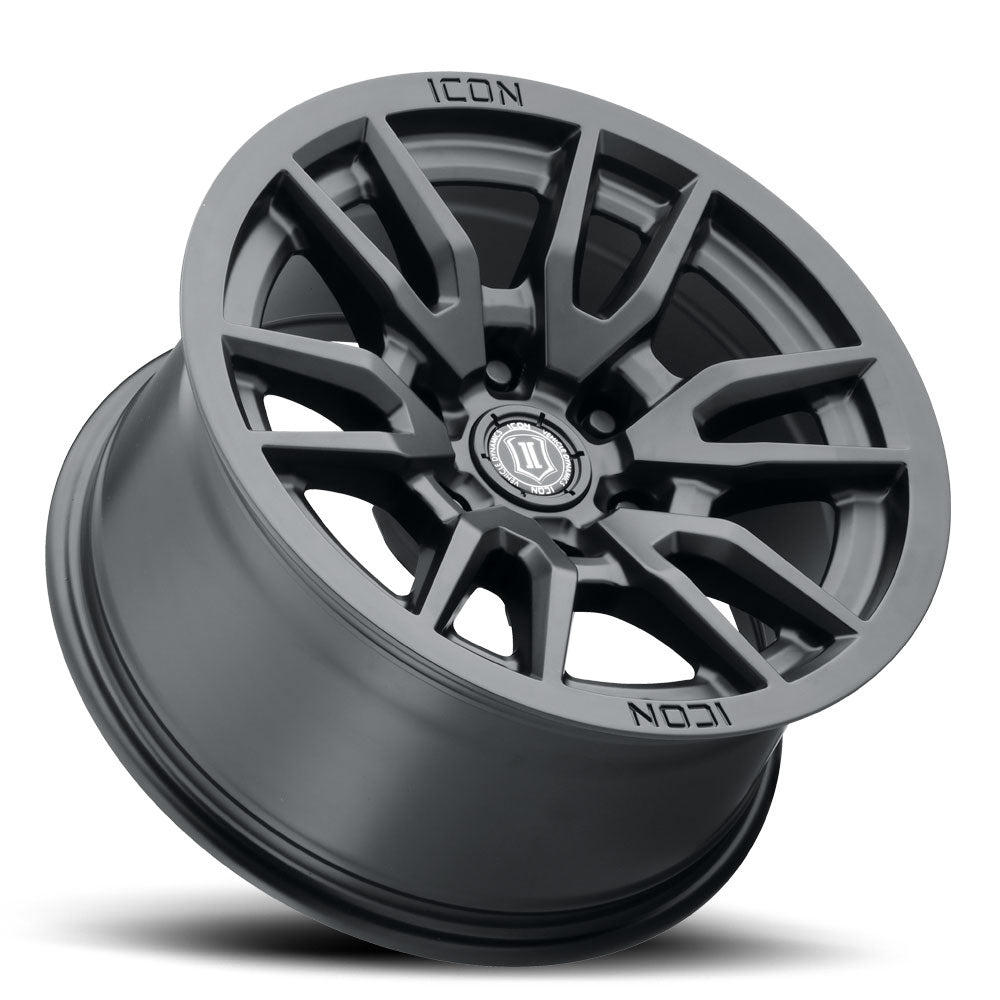 Icon Alloys Vector 6 - Satin Black - Wheel Warehouse