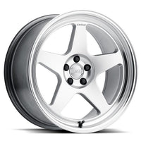 Kansei KNP - Hyper Silver Machine w/ Polished Lip - Wheel Warehouse