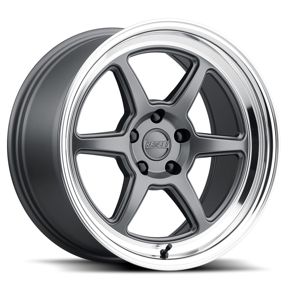 Kansei Roku - Matte Grey Bright Machined Lip - Wheel Warehouse