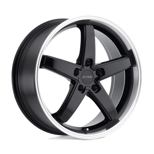 Petrol Wheels P1B - Gloss Black W/ Machined Cut Lip - Wheel Warehouse