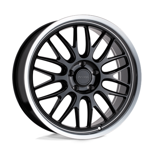 Petrol Wheels P4C - Gloss Black W/ Machined Cut Lip - Wheel Warehouse