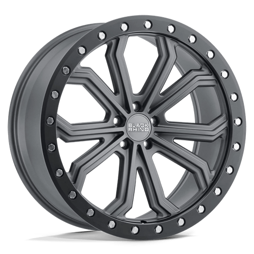 Black Rhino Wheels TRABUCO - Matte Gunmetal W/ Black Ring & Silver Bolts - Wheel Warehouse